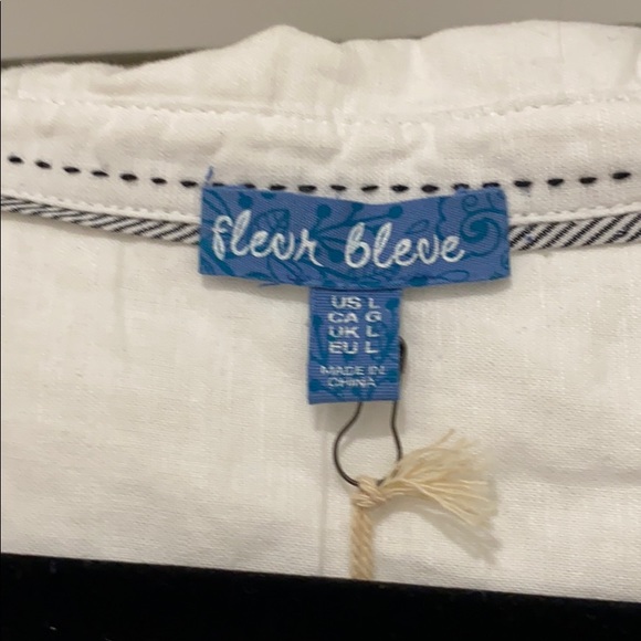 Fleur Bleue white blouse (NEW WITH TAGS) - Picture 3 of 5
